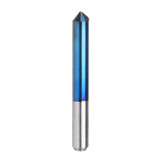 Drillpro 10pcs 0.1/0.2/0.3mm 90 Degree Engraving Bit Blue NANO Coated  Flat Bottom PCB Engraving Bit Carbide CNC Router Tool