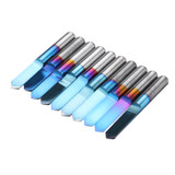 Drillpro 10pcs 0.1/0.2/0.3mm 90 Degree Engraving Bit Blue NANO Coated  Flat Bottom PCB Engraving Bit Carbide CNC Router Tool