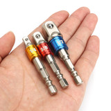 3pcs Hex Shank Socket Adapter Set 1/4 3/8 1/2 Inch Driver Extension Drill Bits Bar