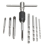 Drillpro T Handle Screw Tap Wrench with M3-M6 Taps and Drills