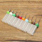 Drillpro DB-P6 10pcs Hard Alloy Tungsten Steel Micro PCB CNC Drill Bits For Circuit Boards