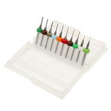 Drillpro DB-P6 10pcs Hard Alloy Tungsten Steel Micro PCB CNC Drill Bits For Circuit Boards