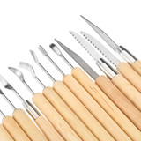 42Pcs Wooden Clay Sculpting Tools Pottery Carving Tool Set Modeling Craft Hobby