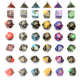 ECUBEE 42 Pcs Polyhedral Dice Double-Color For Role Pliaying Game Dice Set With Bag