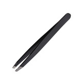 Stainless Steel Black Slanted Tip Tweezer Clip Tools