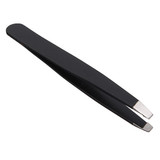 Stainless Steel Black Slanted Tip Tweezer Clip Tools