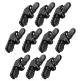 10Pcs Tent Windproof Securing Clip Black Hook Buckle Alligator Clip