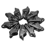 10Pcs Tent Windproof Securing Clip Black Hook Buckle Alligator Clip
