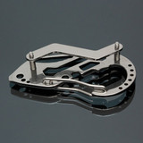 DANIU EDC Multi Pocket Tool Carabiner Screwdriver Wrench Gear Key Holder Clip Folder Keychain