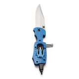 Multifunctional Tools Folding Outdoor Camping Survival Rescue Tool with LED Emergency Lamp