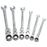 DANIU Flexible Pivoting Head Ratchet Combination Spanner Wrench Garage Metric Tool 6mm 7mm 8mm 10mm 11mm 12mm