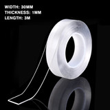 1/2/3/5M Transparent Double Sided Nano PU Gel Tape Anti-slip Fixed Adhesive 30mm