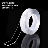 1/2/3/5M Transparent Double Sided Nano PU Gel Tape Anti-slip Fixed Adhesive 30mm