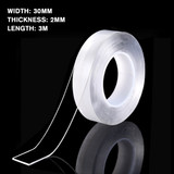 1/2/3/5M Transparent Double Sided Nano PU Gel Tape Anti-slip Fixed Adhesive 30mm