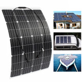 120W 18V Monocrystalline Silicon Semi-flexible Solar Panel Battery Charger W/ MC4 Connector