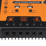 30A/50A/70A 12V/24V Intelligent USB PWM Solar Panel Battery Regulator Charge Controller