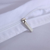 3 PCS Bedding Sets Solid Color With Embroidery Quilt Cover Pillowcase For Double Bed Size
