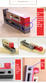 Drillpro Table Saw Slot Adjuster Mortise and Tenon Tool Woodworking Movable Measuring Block Tenonmaker Length Compensation Router Table Set Woodworking Tools