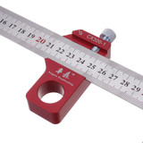 Drillpro CX300-1 Adjustable 30cm Stainless Steel 45/90 Degree Line Scriber Marking Ruler Angle Ruler Inch and Metric Magnetic Positioning Measuring Ruler Woodworking Tool