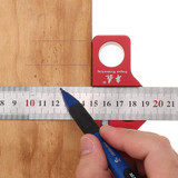 Drillpro CX300-1 Adjustable 30cm Stainless Steel 45/90 Degree Line Scriber Marking Ruler Angle Ruler Inch and Metric Magnetic Positioning Measuring Ruler Woodworking Tool