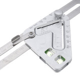 Drillpro Multifunction Stainless Steel Revolutionary Carpentry Tool Measuring Angle Ruler Woodworking Triangle Ruler Angle Line Scribing Ruler Protractor