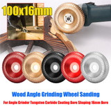 Drillpro 100mm Curve Extreme Shaping Disc Tungsten Carbide Wood Carving Disc Grinder Wheel Abrasive Disc Sanding Rotary Tool for 100 115 Angle Grinder
