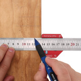 Drillpro CX300-2 Adjustable 45/90 Degree Metric and Inch Line Scribe Ruler Positioning Measuring Ruler 300mm Marking Ruler Woodworking Tool