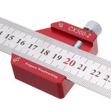 Drillpro CX300-2 Adjustable 45/90 Degree Metric and Inch Line Scribe Ruler Positioning Measuring Ruler 300mm Marking Ruler Woodworking Tool