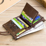 Bullcaptain RFID Wallet  Vintage Genuine Leather Wallet