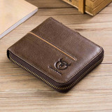 BULLCAPTAIN Men Genuine Leather Multi-Card Holder Wallet