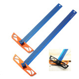 Drillpro 300/400mm Adjustable Angle Woodworking T Ruler Hole Positioning Crossed Marking Gauge Scriber Measuring Tool
