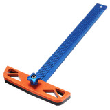 Drillpro 300/400mm Adjustable Angle Woodworking T Ruler Hole Positioning Crossed Marking Gauge Scriber Measuring Tool