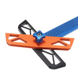 Drillpro 300/400mm Adjustable Angle Woodworking T Ruler Hole Positioning Crossed Marking Gauge Scriber Measuring Tool