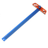 Drillpro 300/400mm Adjustable Angle Woodworking T Ruler Hole Positioning Crossed Marking Gauge Scriber Measuring Tool