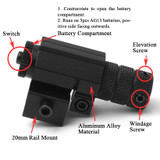 Mini Red Laser Sight Hang Type Beam Dot Sight Scope Tactical 20mm Picatinny Rail Mount