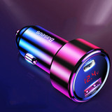 Baseus 45W Quick Charge 4.0 3.0 Dual USB Car Charger Type-C For Xiaomi Mi Huawei Supercharge SCP QC4.0 QC3.0 Fast PD USB C Car Phone Charger