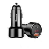 Baseus 45W Quick Charge 4.0 3.0 Dual USB Car Charger Type-C For Xiaomi Mi Huawei Supercharge SCP QC4.0 QC3.0 Fast PD USB C Car Phone Charger