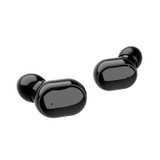 M1 TWS bluetooth 5.0 Earphone Bilateral Call IPX6 Waterproof HiFi Headphone for Xiaomi Redmi With Type-C Charging Case (Black)