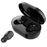 M1 TWS bluetooth 5.0 Earphone Bilateral Call IPX6 Waterproof HiFi Headphone for Xiaomi Redmi With Type-C Charging Case (Black)