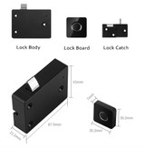 Portable Automatic Intelligent Fingerprint Cabinet Electronic Lock USB Rechargeable Luggage Suitcase Lock Padlock 360 Degree Upgrade Chip Fast Recognition