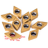 Machifit 10pcs DCMT070204 Carbide Inserts with 4pcs 12mm Lathe Boring Bar Turning Tool Holder