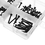 Suleve™ M2CH2 M2 Carbon Steel Allen Bolt 4-16mm Hex Socket Cap Screw Metric Assortment Kit 180pcs