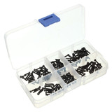 Suleve™ M2CH2 M2 Carbon Steel Allen Bolt 4-16mm Hex Socket Cap Screw Metric Assortment Kit 180pcs