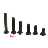 Suleve™ M3CH1 100Pcs M3 Carbon Steel Button Head Hex Socket Cap Screw Bolt Metric Allen Bolt