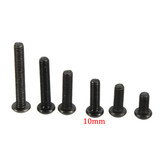 Suleve™ M3CH1 100Pcs M3 Carbon Steel Button Head Hex Socket Cap Screw Bolt Metric Allen Bolt