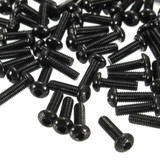 Suleve™ M3CH1 100Pcs M3 Carbon Steel Button Head Hex Socket Cap Screw Bolt Metric Allen Bolt