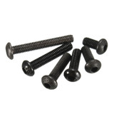 Suleve™ M3CH1 100Pcs M3 Carbon Steel Button Head Hex Socket Cap Screw Bolt Metric Allen Bolt