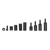 Suleve™ M2NH4 M2 Nylon Screw Black Hex Screw Nut Nylon PCB Standoff Assortment Kit 300Pcs