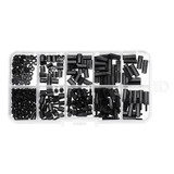 Suleve™ M2NH4 M2 Nylon Screw Black Hex Screw Nut Nylon PCB Standoff Assortment Kit 300Pcs