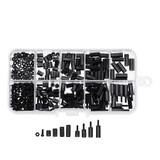 Suleve™ M2NH4 M2 Nylon Screw Black Hex Screw Nut Nylon PCB Standoff Assortment Kit 300Pcs